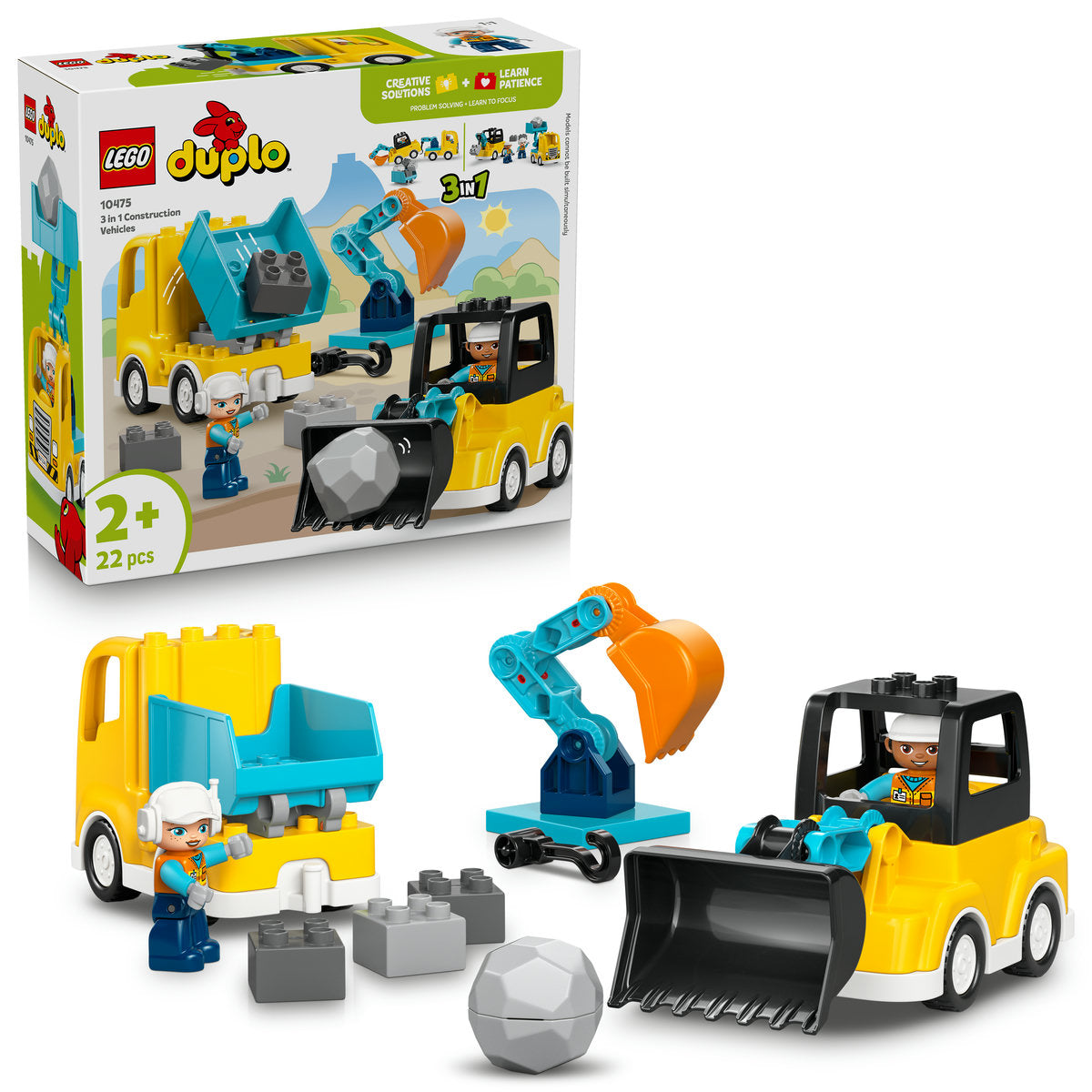 LEGO DUPLO 3 in 1 Construction Vehicles 10475