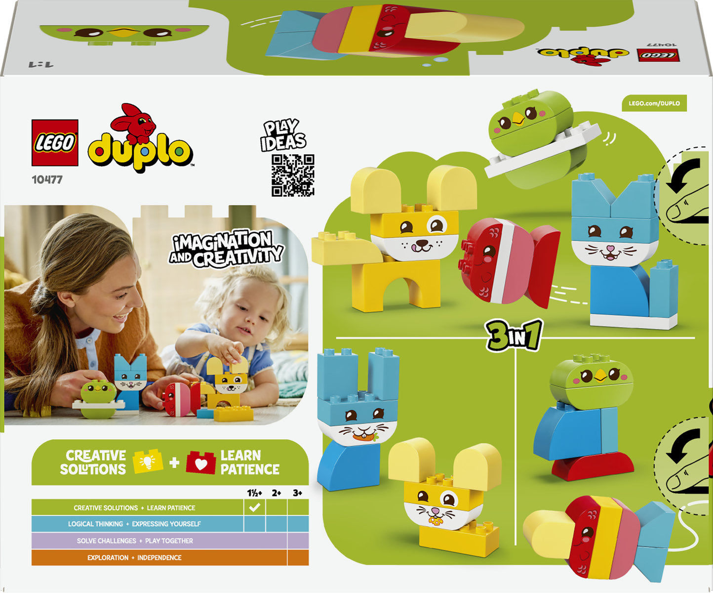 LEGO DUPLO 3 in 1 Creative Cute Pets Playset 10477