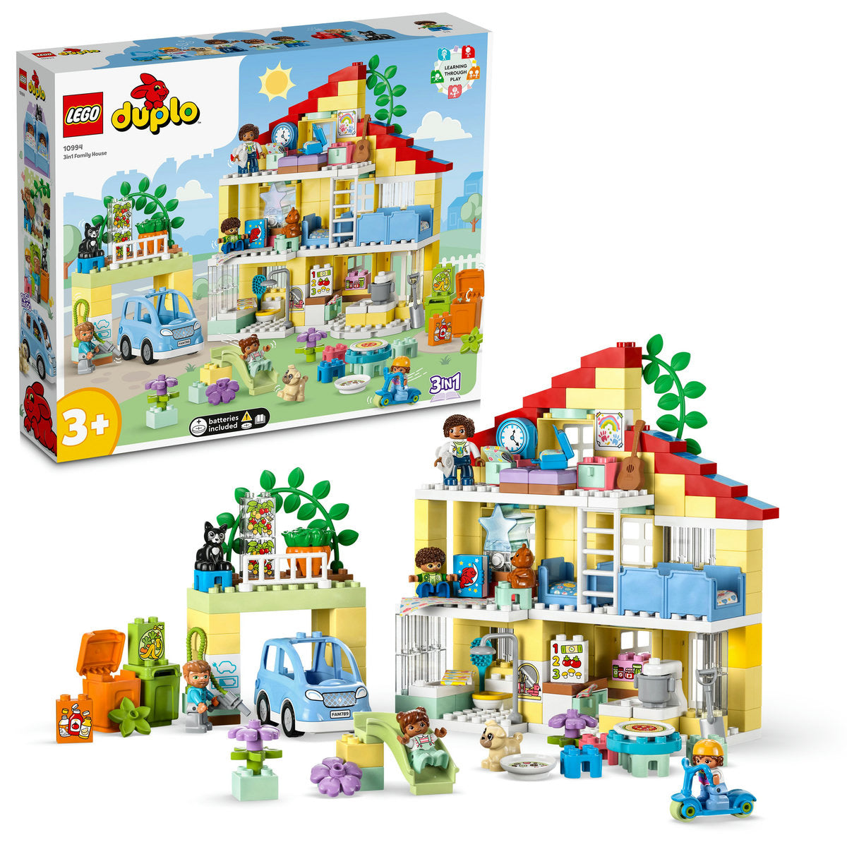 LEGO DUPLO 3in1 Family House Set with Toy Car 10994