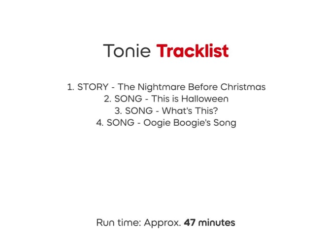Tonies Disney The Nightmare Before Christmas Jack Audio Character