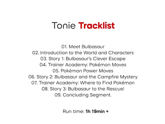 Tonies Pokémon Bulbasaur Audio Character