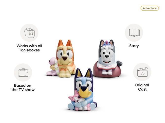 Tonies Bluey, Bingo & Muffin Audio Character 3 Pack