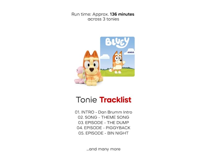 Tonies Bluey, Bingo & Muffin Audio Character 3 Pack