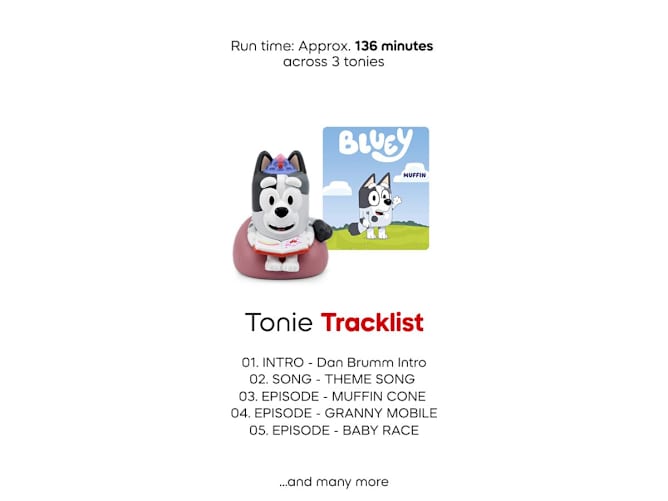 Tonies Bluey, Bingo & Muffin Audio Character 3 Pack