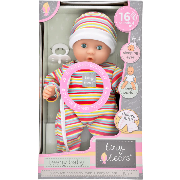 12'' Teeny Tiny Tears Soft Body Baby with 16 Sounds