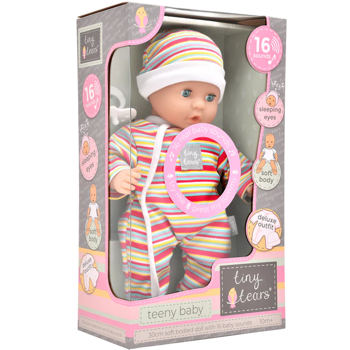12'' Teeny Tiny Tears Soft Body Baby with 16 Sounds