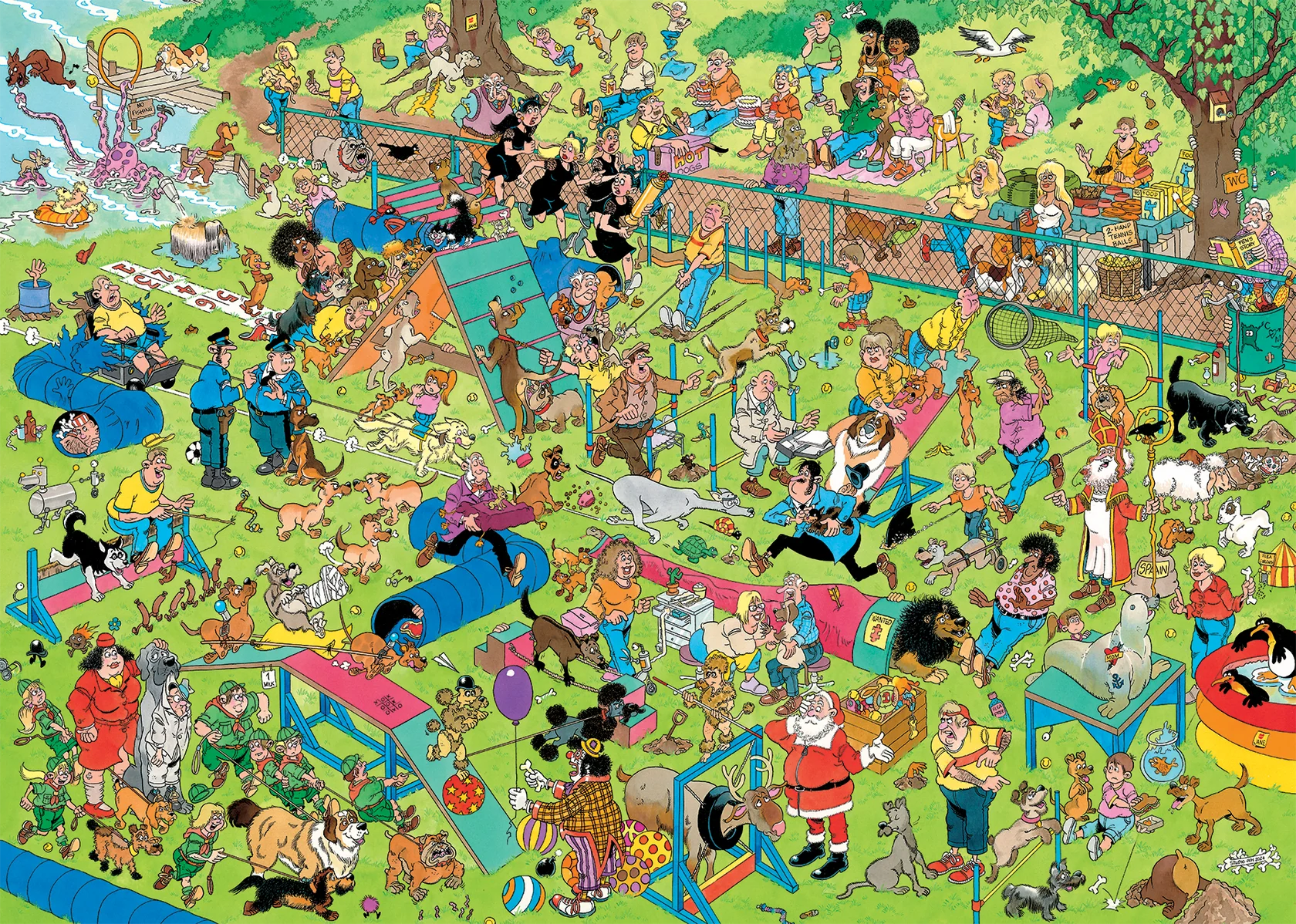 Jumbo Jan van Haasteren Dog Parkour 1000 Piece Jigsaw Puzzle