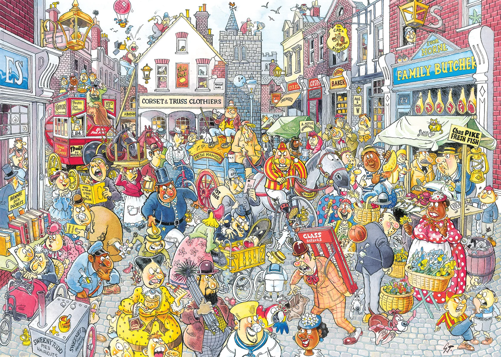 Jumbo Wasgij Retro Mystery 10 High Street Hassle! 1000 Piece Jigsaw Puzzle