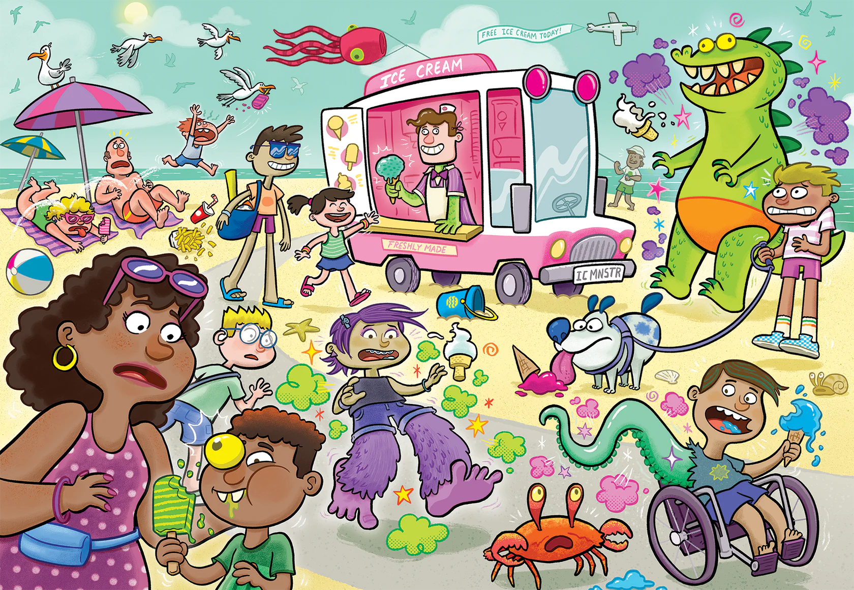 Jumbo Wasgij Junior 1 Iced Screams! 240 Piece Jigsaw Puzzle