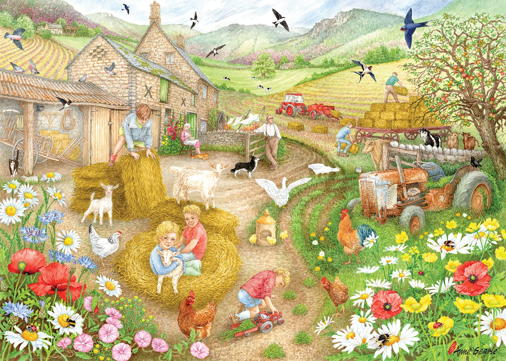 Jumbo Falcon de luxe Bringing in the Hay 1000 Piece Jigsaw Puzzle