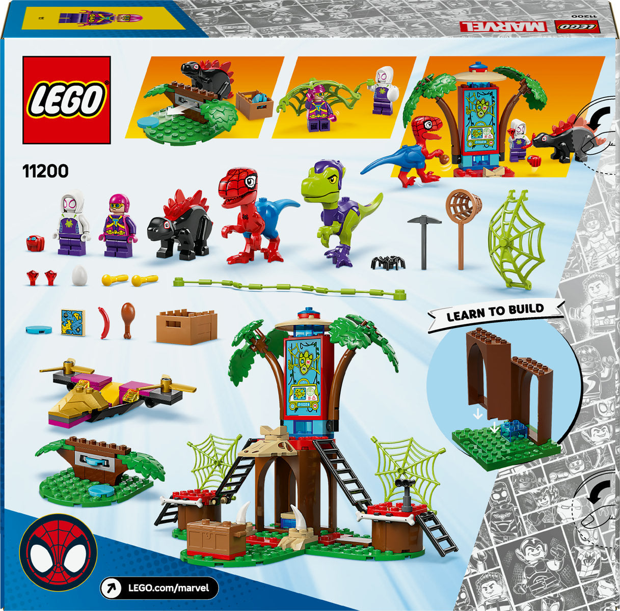 LEGO Marvel Spidey And His Amazing Friends Spidey and Gobby’s Raptor Battle at Tree House HQ 11200