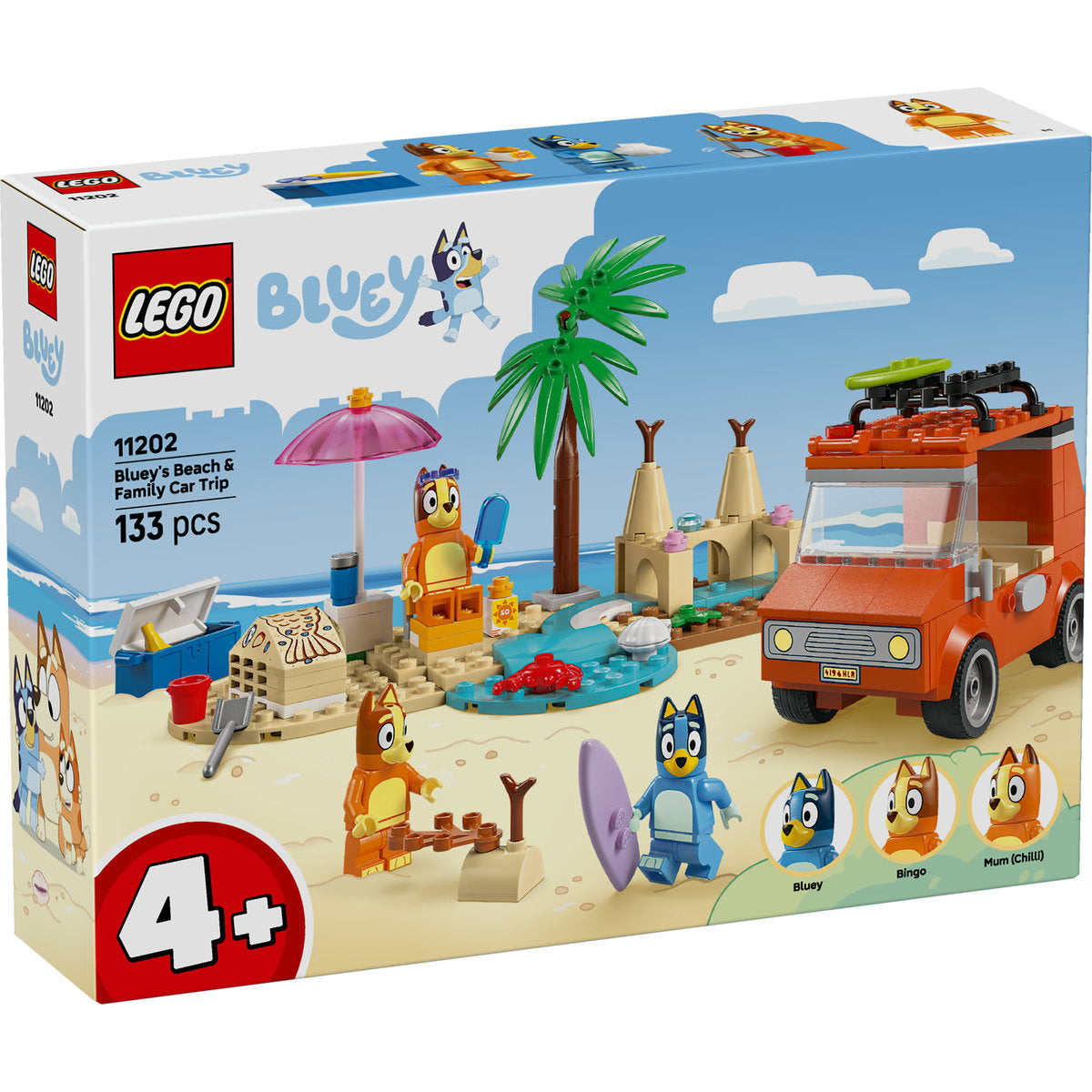 LEGO Bluey: Bluey’s Beach & Family Car Trip 11202