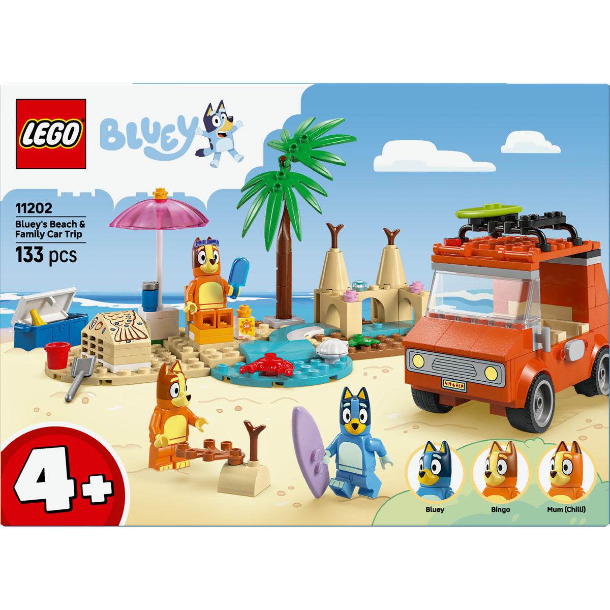 LEGO Bluey: Bluey’s Beach & Family Car Trip 11202