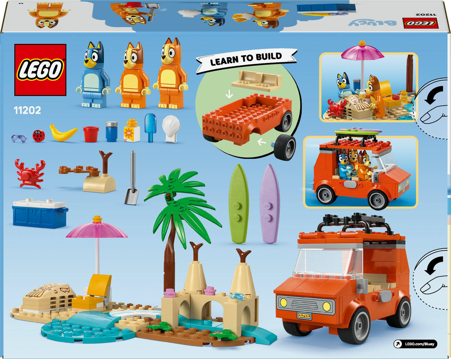 LEGO Bluey: Bluey’s Beach & Family Car Trip 11202