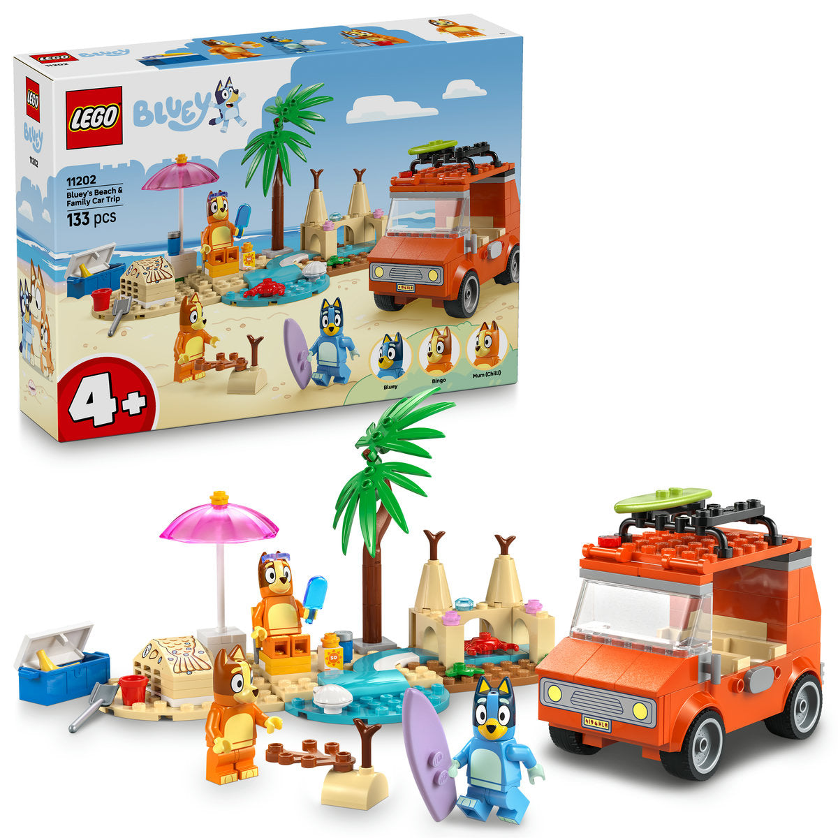LEGO Bluey: Bluey’s Beach & Family Car Trip 11202