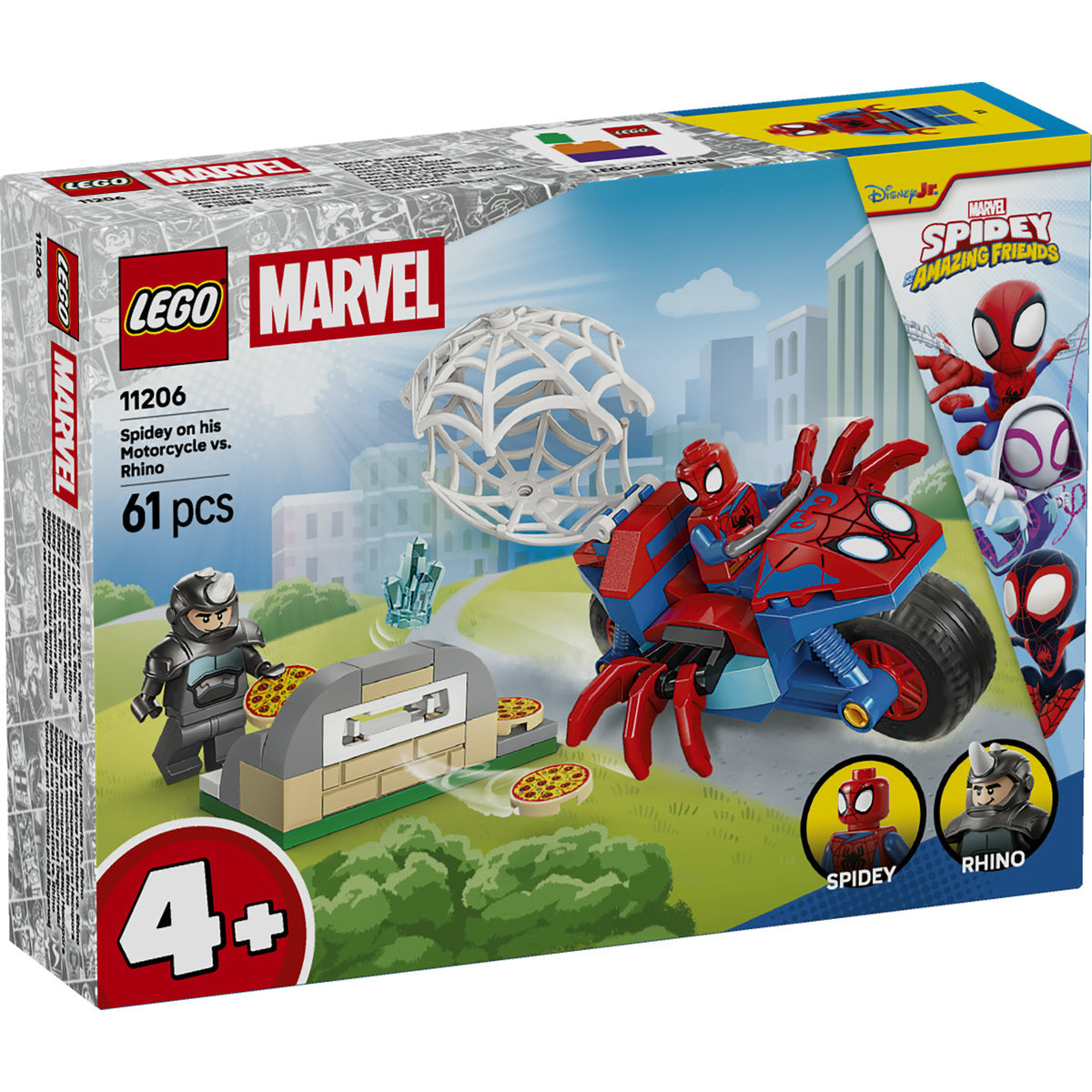 LEGO Marvel Spidey on his Motorcycle vs. Rhino 11206