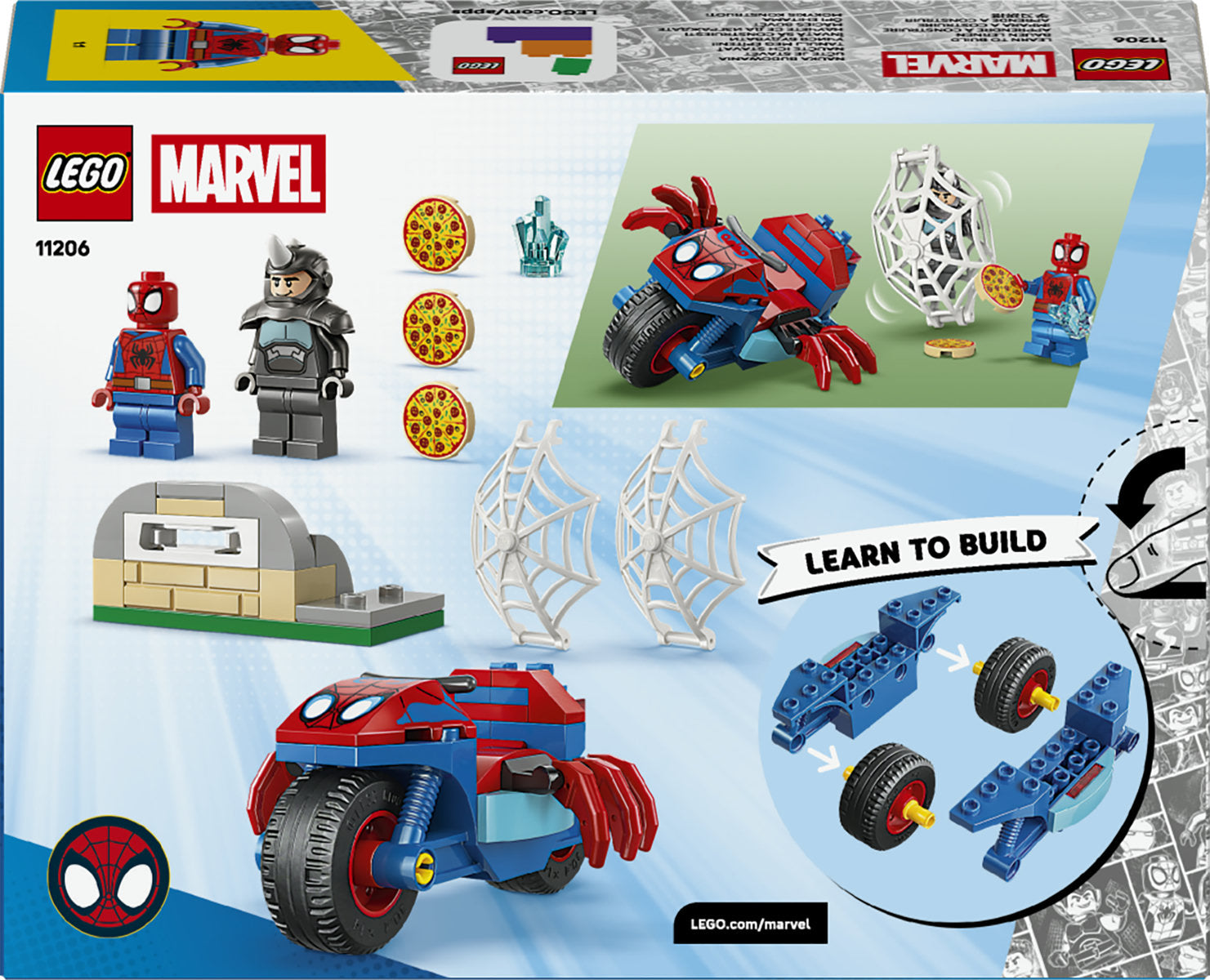 LEGO Marvel Spidey on his Motorcycle vs. Rhino 11206