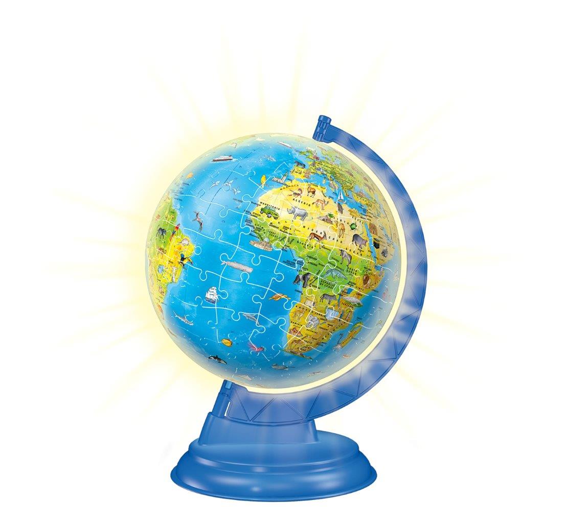 Ravensburger Children's Globe Night Edition 180 Piece Puzzle Ball
