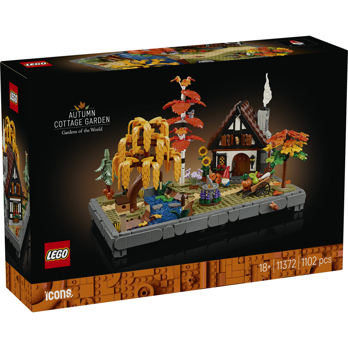 LEGO Icons Autumn Cottage Garden Model Kit 11372