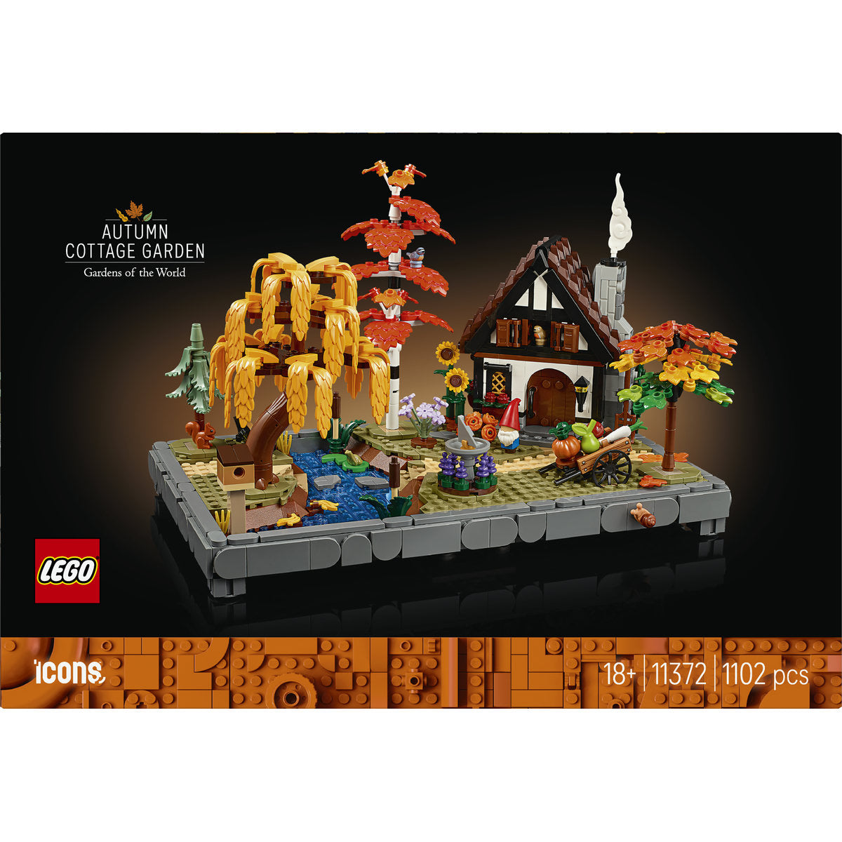 LEGO Icons Autumn Cottage Garden Model Kit 11372