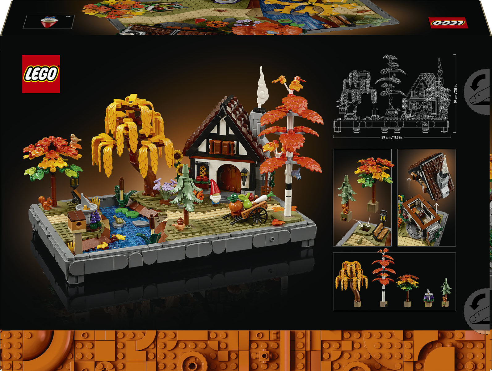 LEGO Icons Autumn Cottage Garden Model Kit 11372