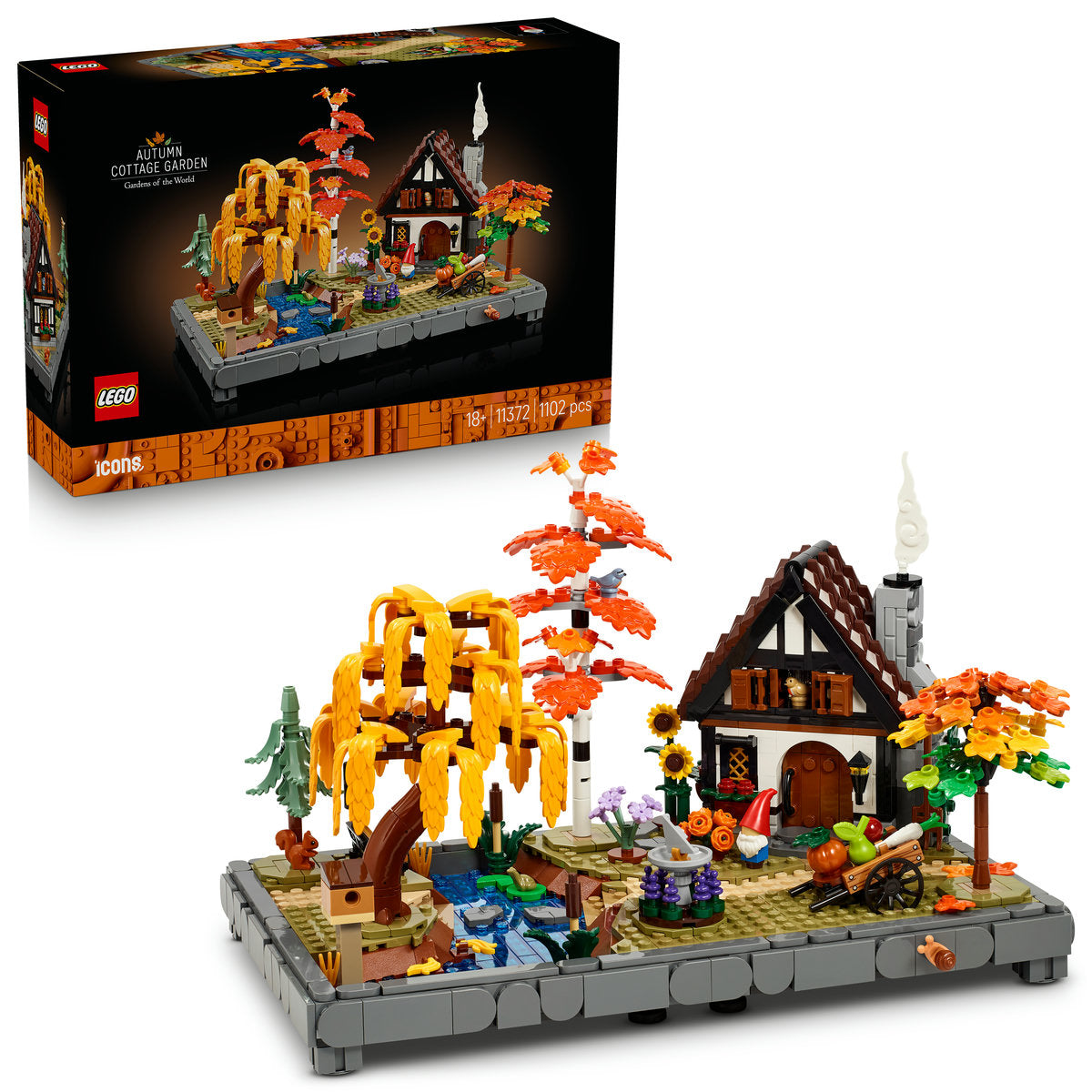 LEGO Icons Autumn Cottage Garden Model Kit 11372