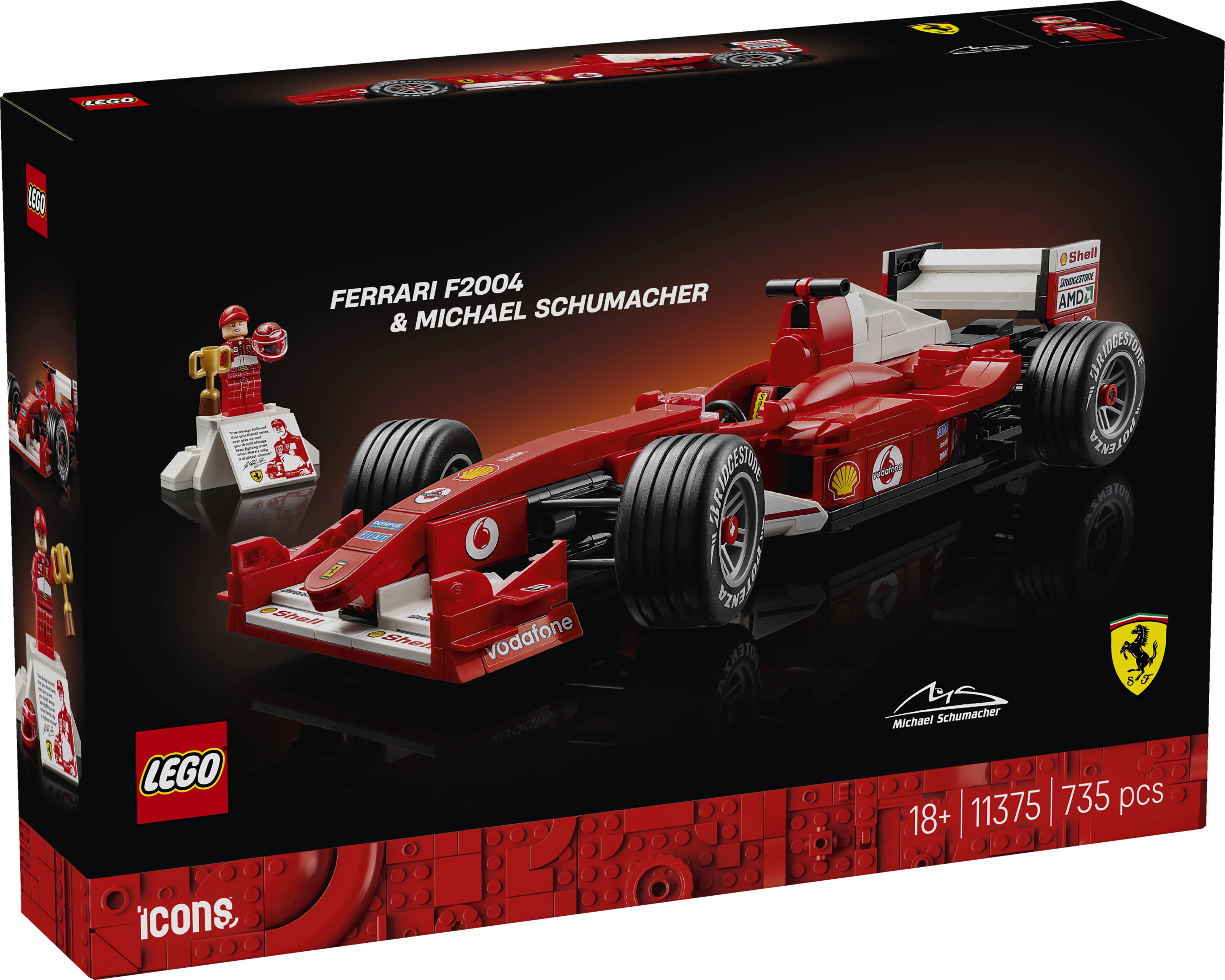 LEGO Icons Ferrari F2004 & Michael Schumacher 11375