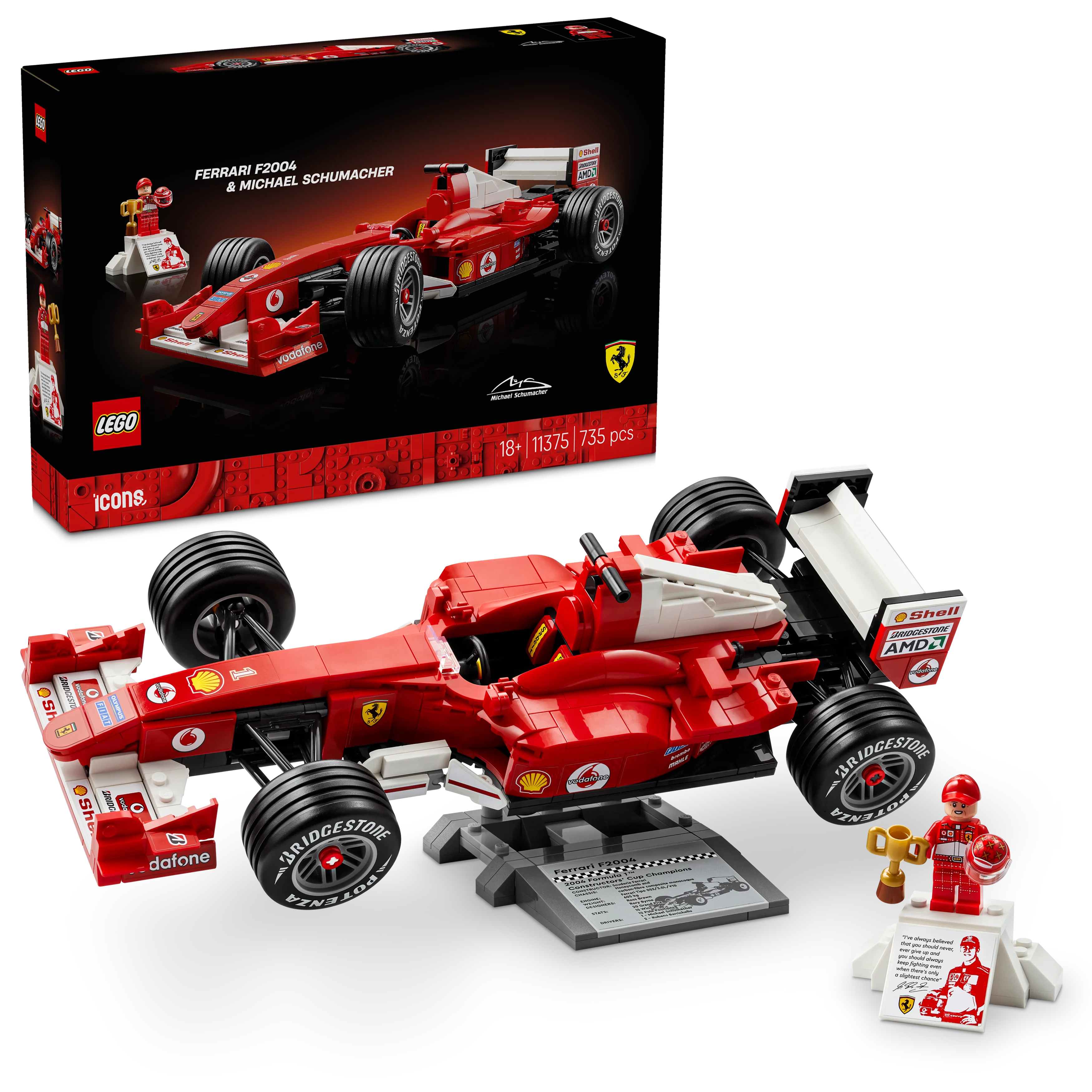 LEGO Icons Ferrari F2004 & Michael Schumacher 11375