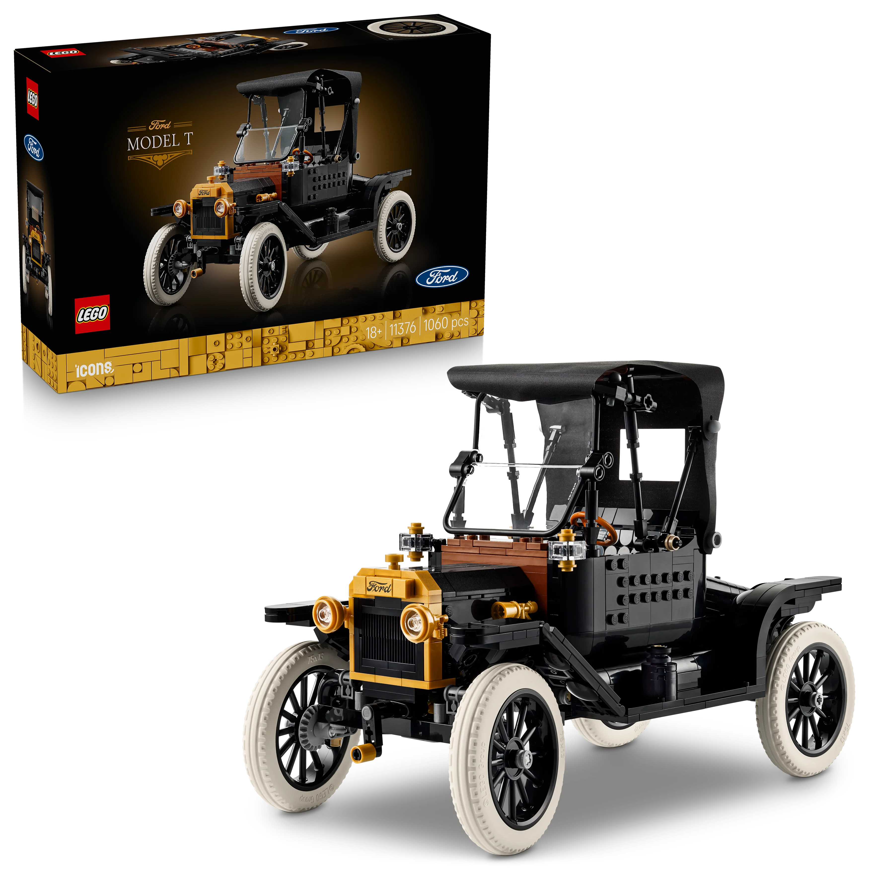 LEGO Icons Ford Model T Car Kit for Adults 11376