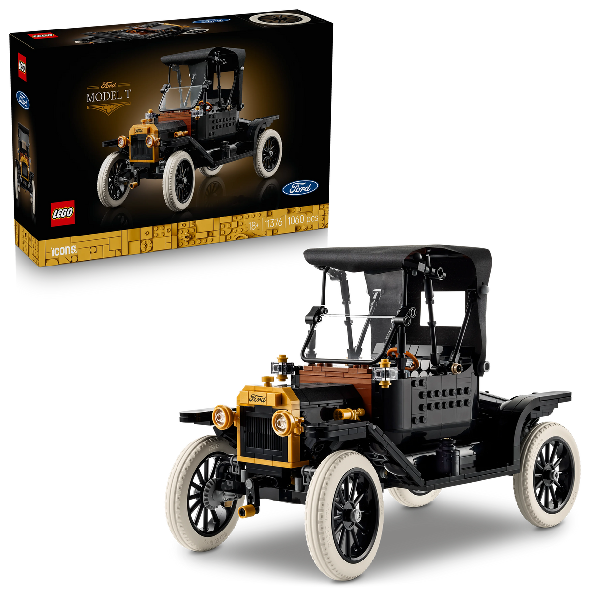 LEGO Icons Ford Model T Car Kit for Adults 11376