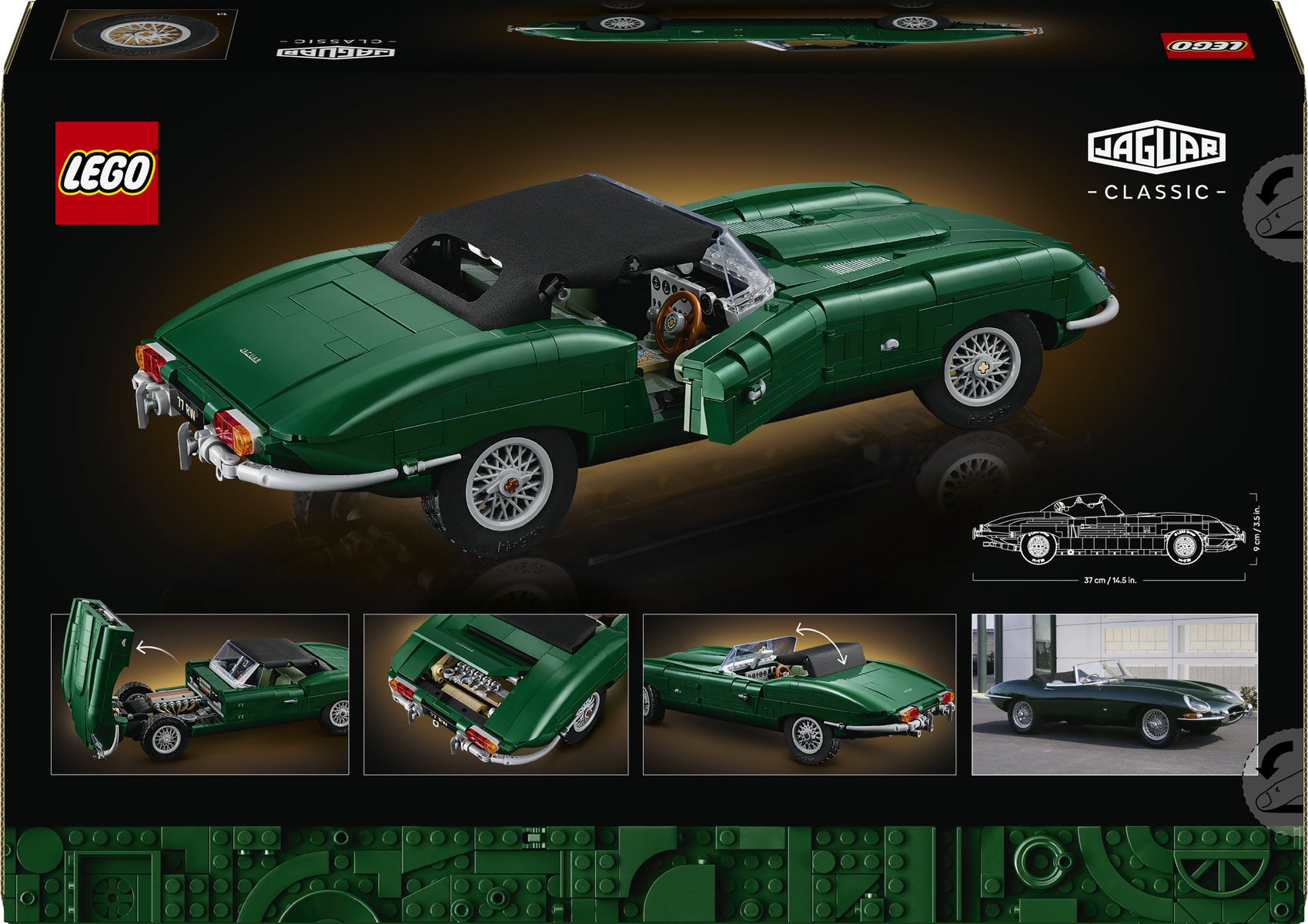 LEGO Icons Jaguar E-Type Classic Sports Car Building Set 11381