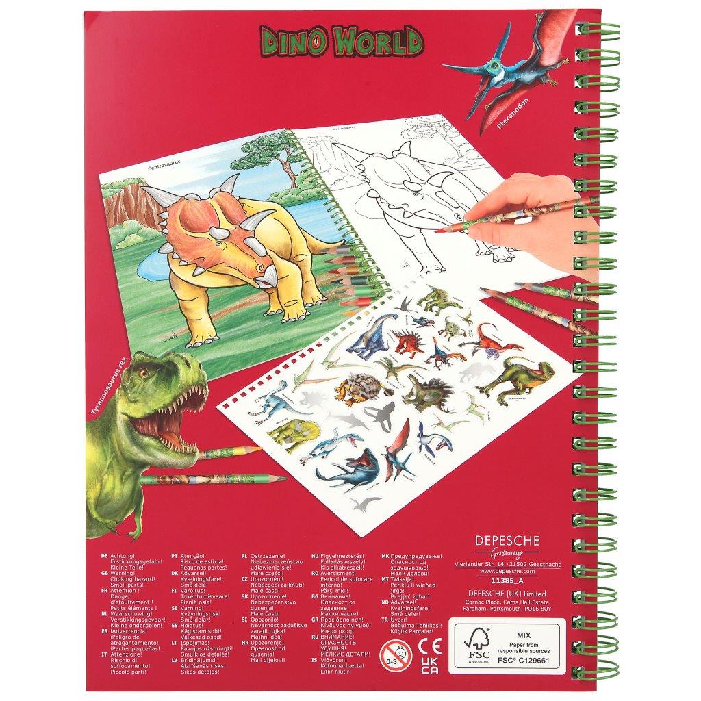 Dino World Colouring Book