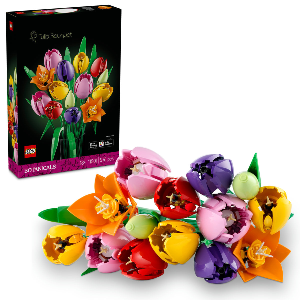 LEGO Botanicals Tulip Bouquet Faux Flowers Set 11501