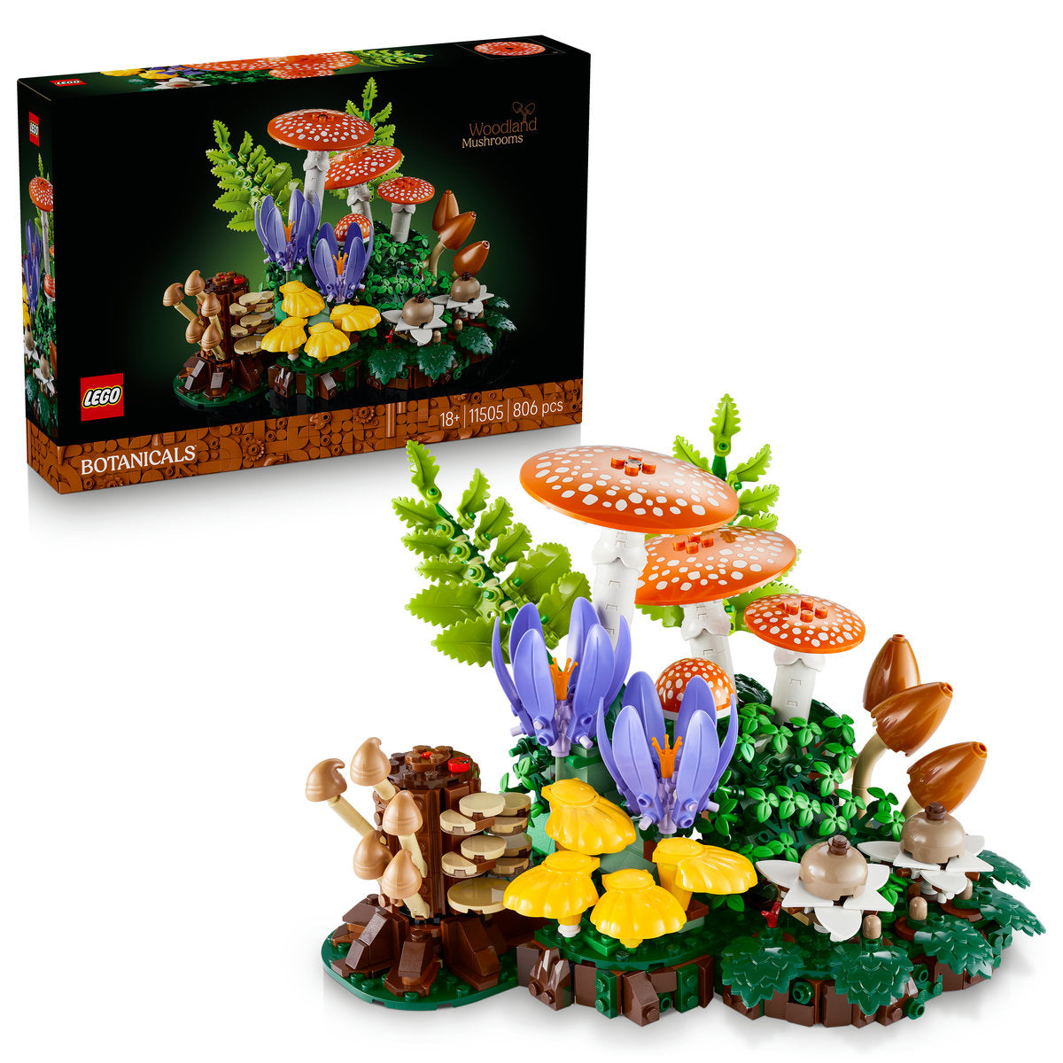 LEGO Botanicals Woodland Mushrooms Decor Building Set 11505