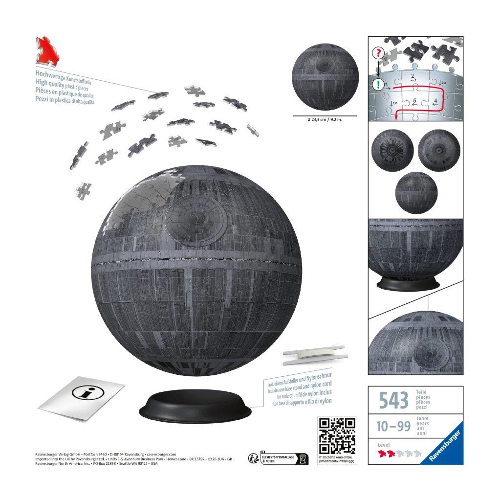 Ravensburger Star Wars Death Star 540 Piece 3D Puzzle Ball