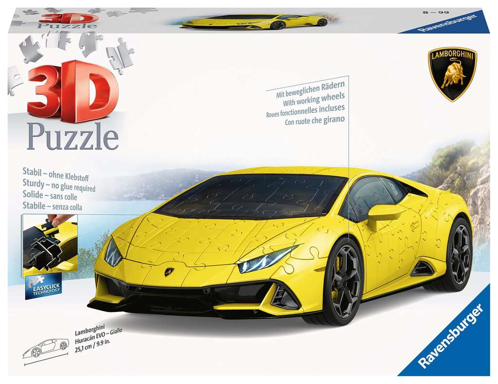 Ravensburger Lamborghini Huracan Yellow 108 Piece 3D Jigsaw Puzzle