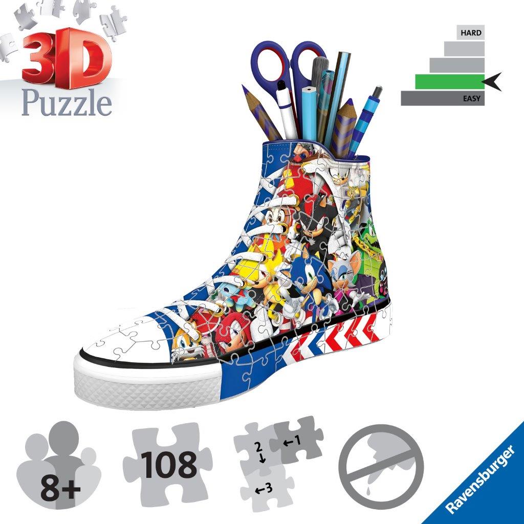 Ravensburger 3D Sonic Trainer 108 Piece Puzzle Ball
