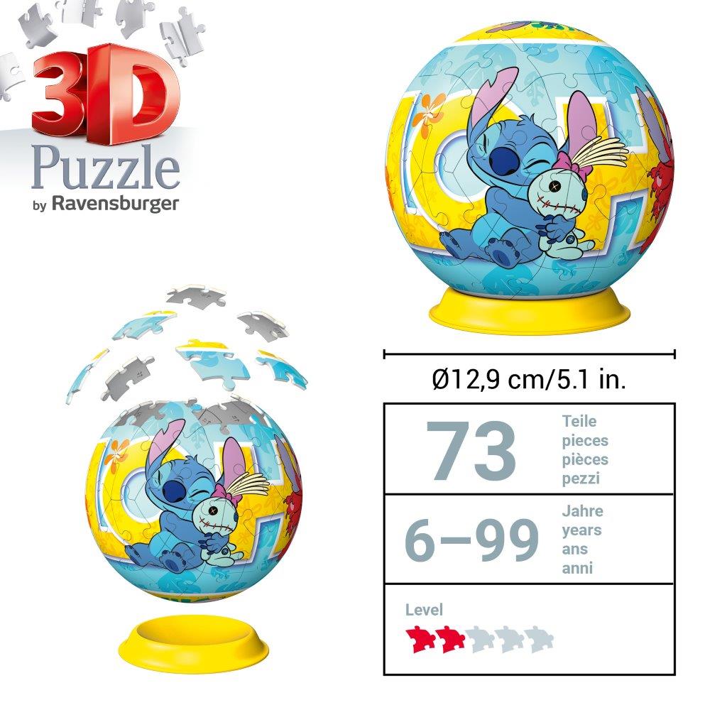 Disney Stitch 3D Puzzle 72pc puzzle