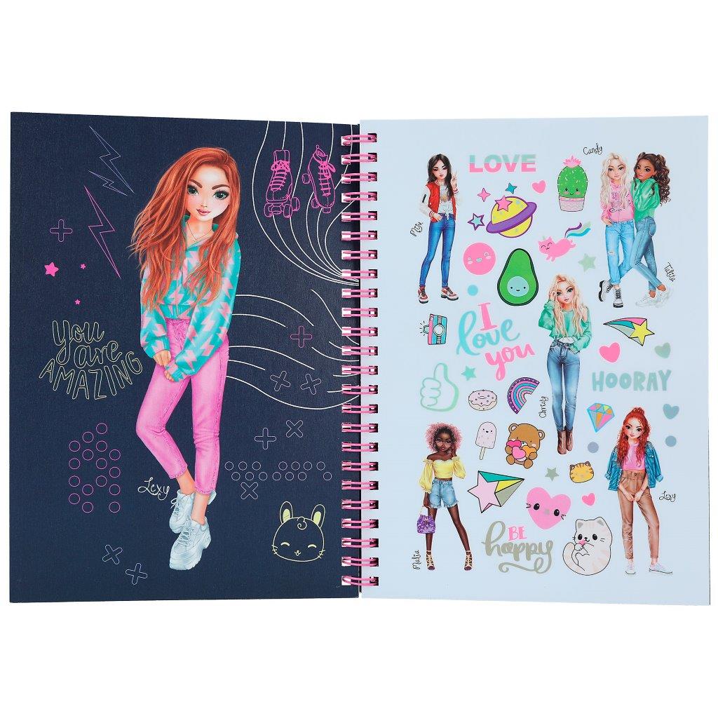TOPModel Neon Doodle Book with Neon Pens