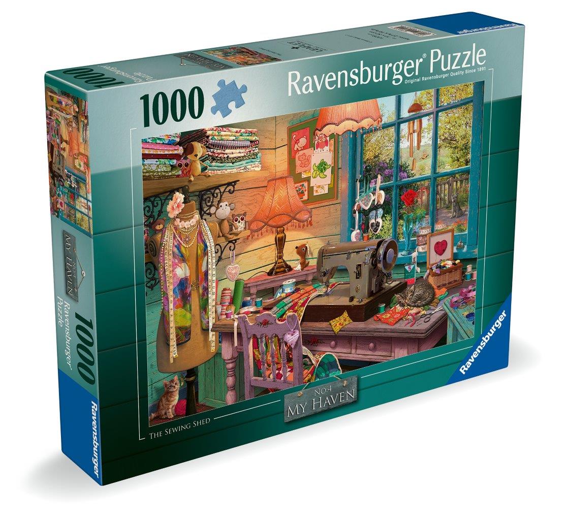 Ravensburger The Sewing Shed Haven No.4 1000 Piece Jigsaw Puzzle