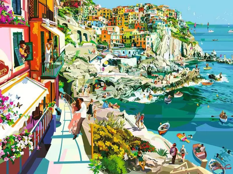 Ravensburger Romance in Cinque Terre 1500 Piece Jigsaw Puzzle