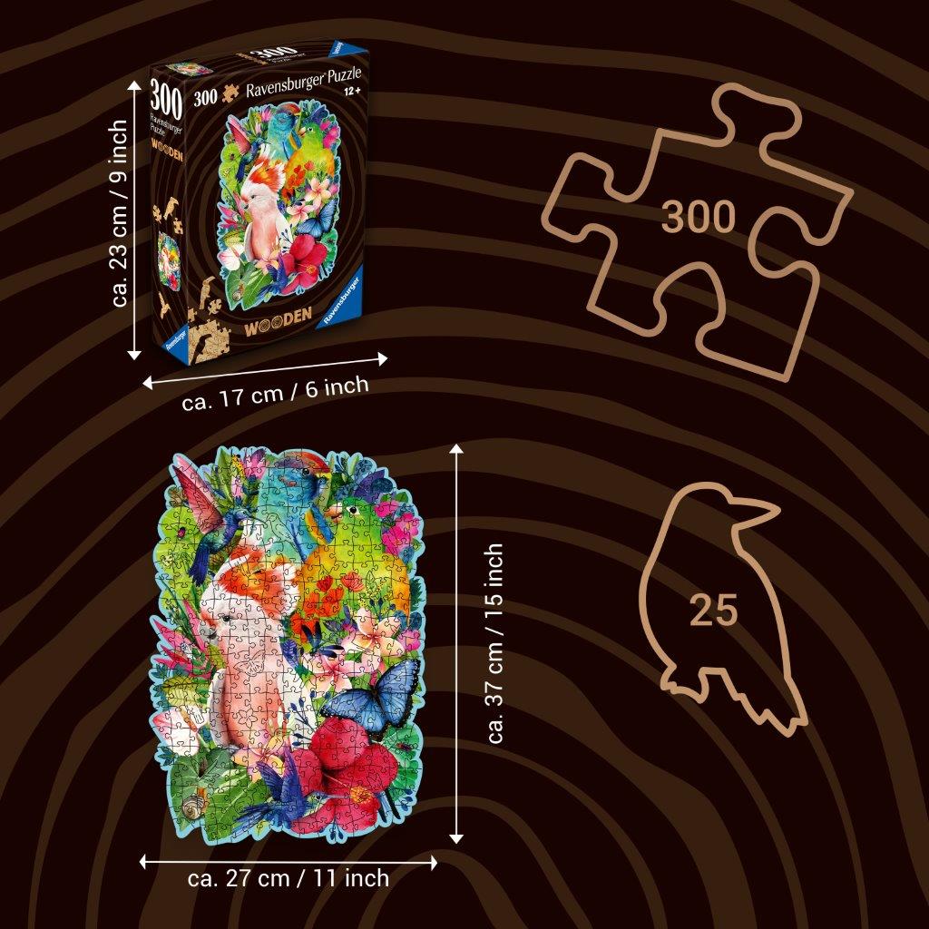 Ravensburger Beautiful Birds 300 Piece Wooden Jigsaw Puzzle