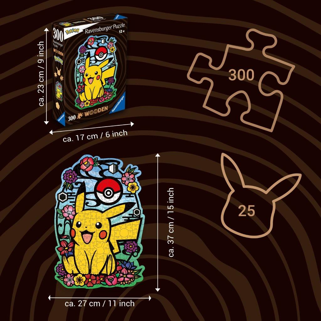 Ravensburger Pokémon Pikachu Wooden 300 Piece Jigsaw Puzzle