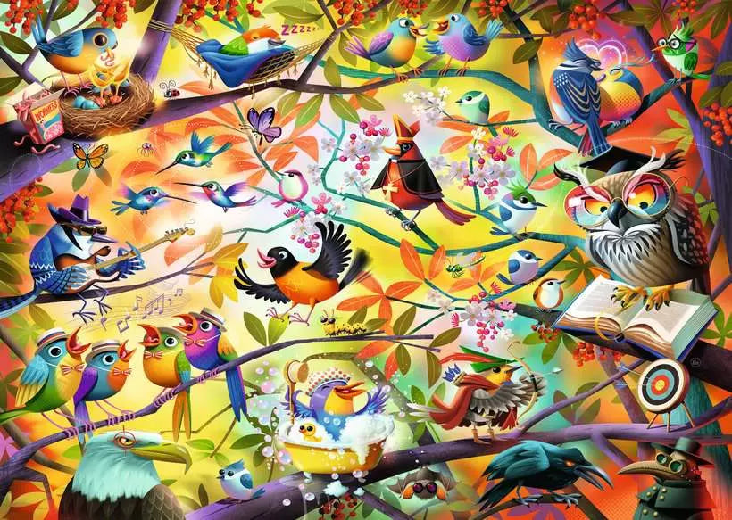 Ravensburger Busy Birdies 1000 Piece Jigsaw Puzzle
