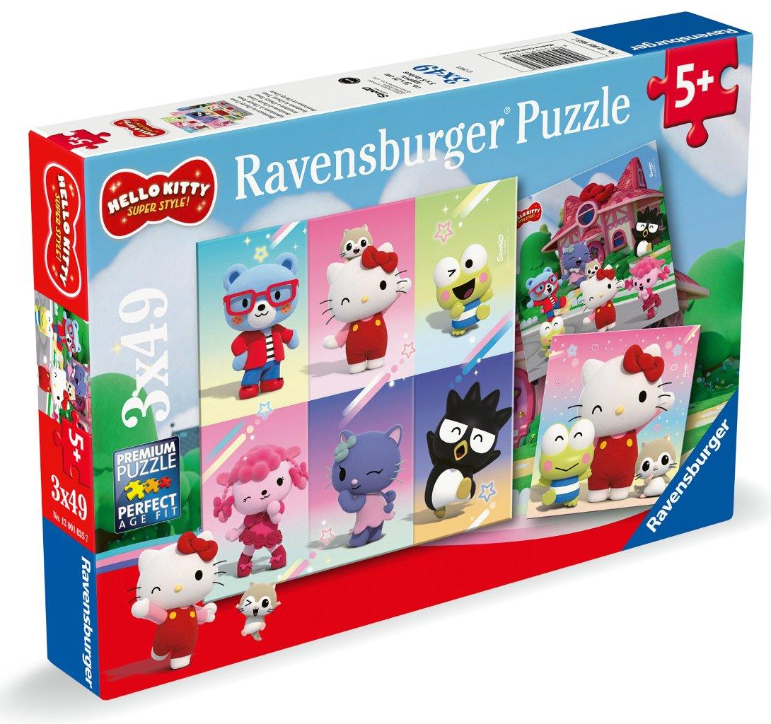 Ravensburger Hello Kitty Super Style 3x49 Piece Jigsaw Puzzle