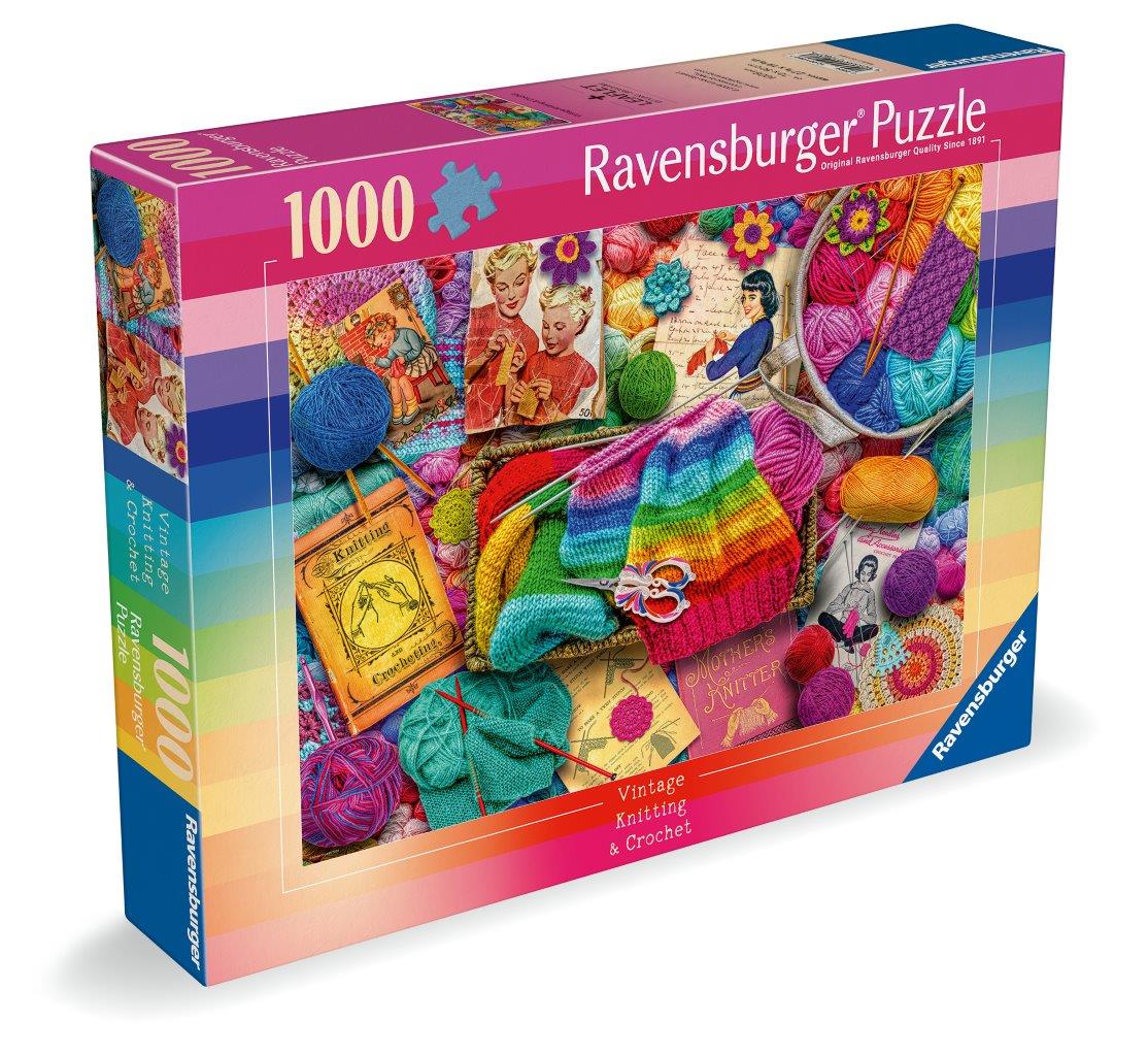 Ravensburger Vintage Knitting & Crochet 1000 Piece Jigsaw Puzzle