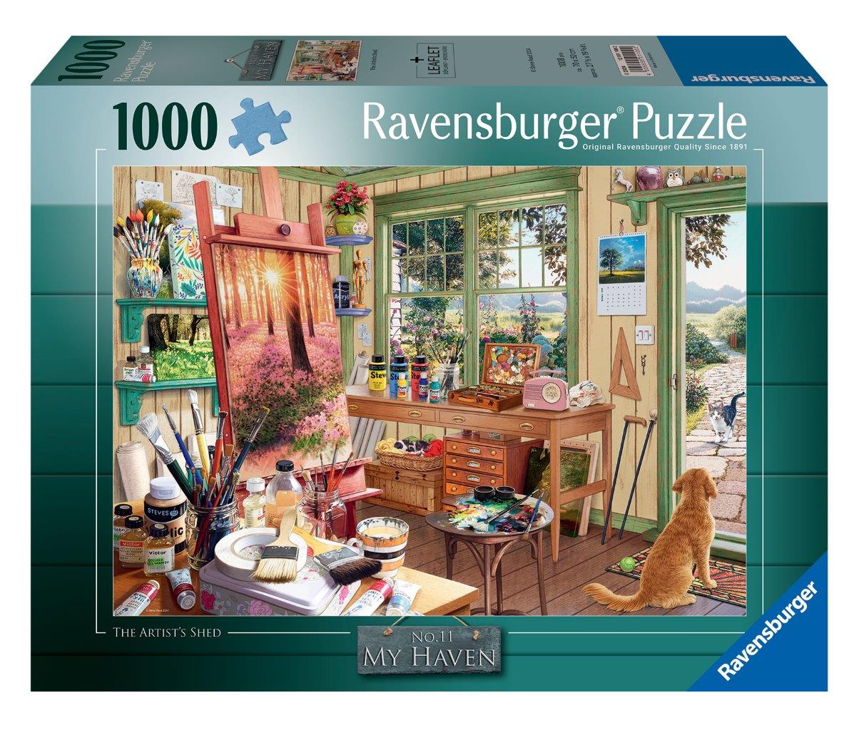 Ravensburger The Artist's Shed 1000 Piece Jigsaw Puzzle puzzle