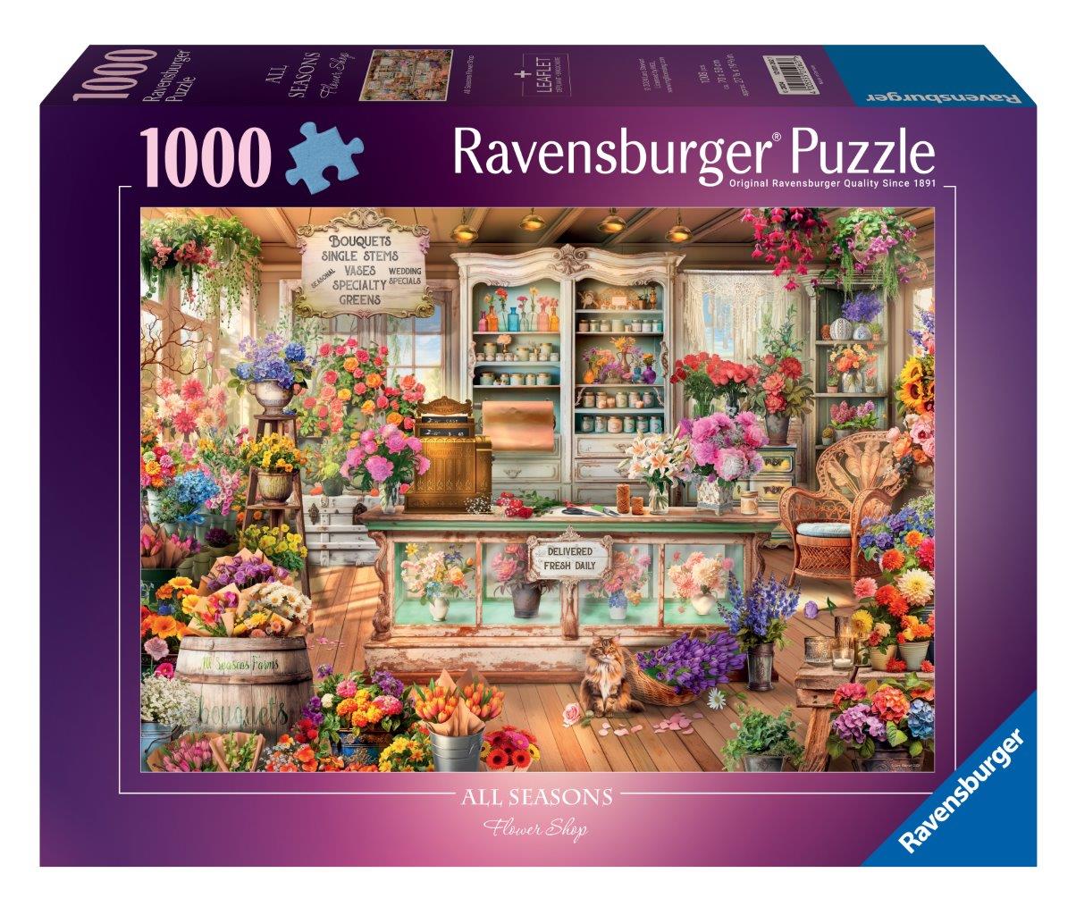 Ravensburger All Seasons Flower Shop 1000 Piece Jigsaw Puzzle