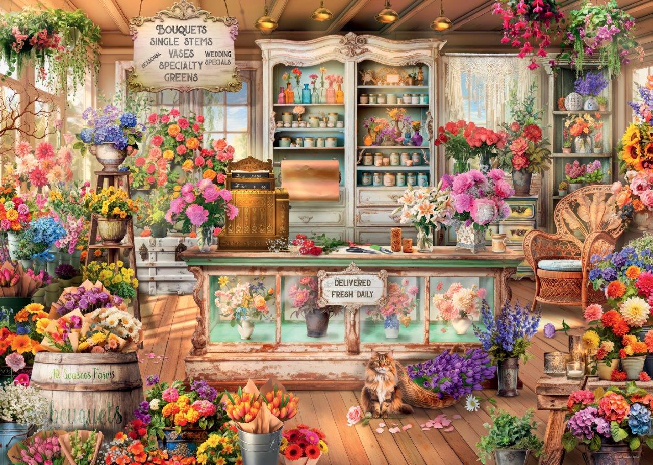 Ravensburger All Seasons Flower Shop 1000 Piece Jigsaw Puzzle