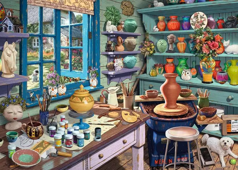 Ravensburger Pottery Studio Sanctuary 500 Piece Jigsaw Puzzle